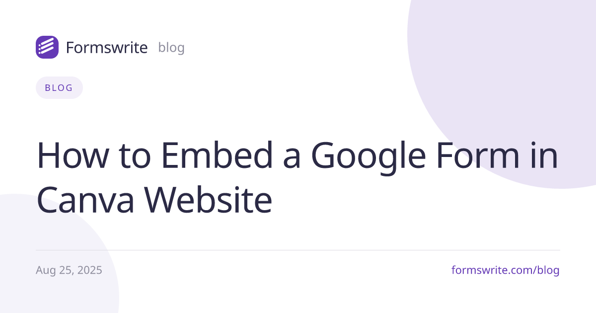 How to Embed a Google Form in Canva Website