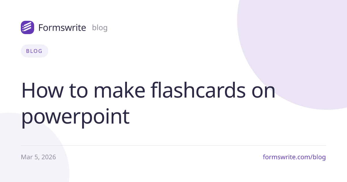 How to make flashcards on powerpoint
