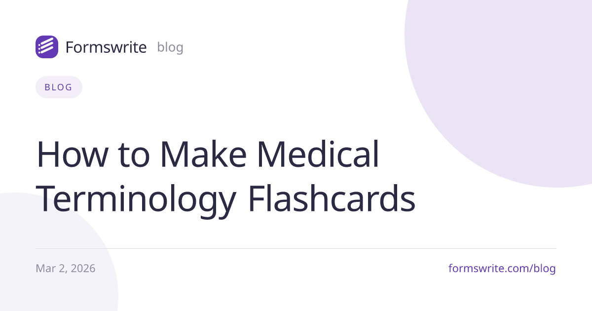 How to Make Medical Terminology Flashcards