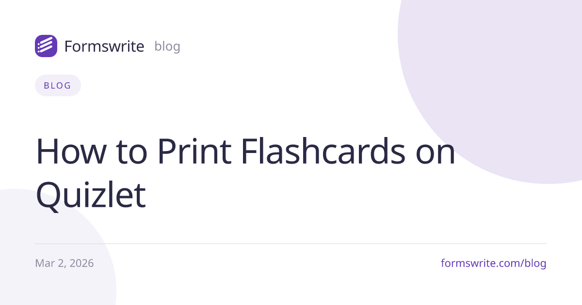 How to Print Flashcards on Quizlet