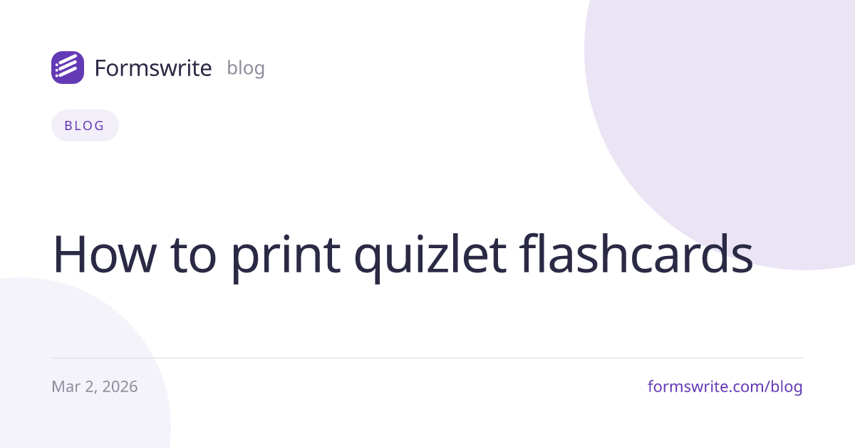 How to print quizlet flashcards
