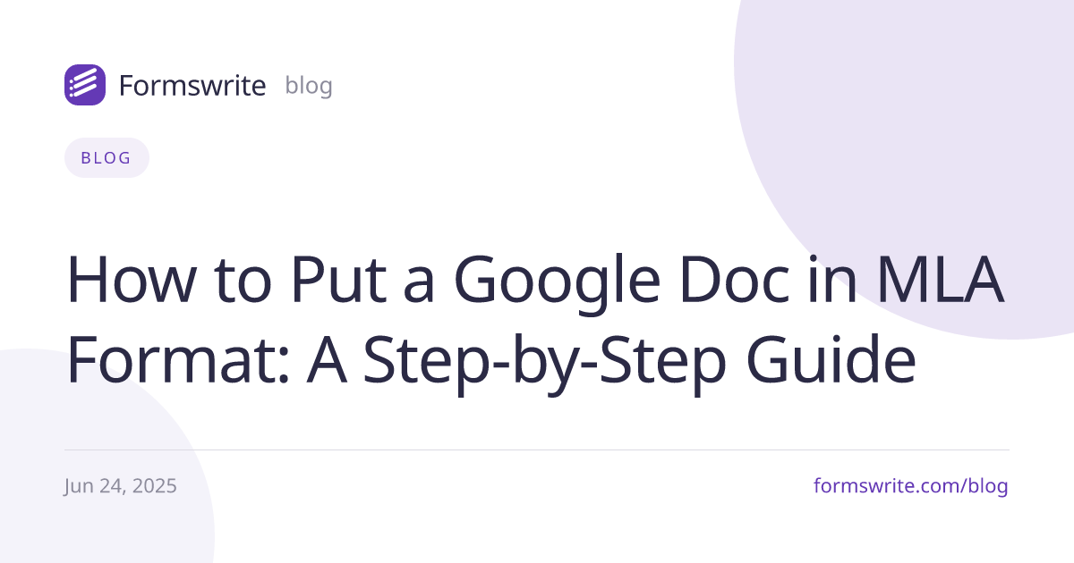 How to Put a Google Doc in MLA Format: A Step-by-Step Guide