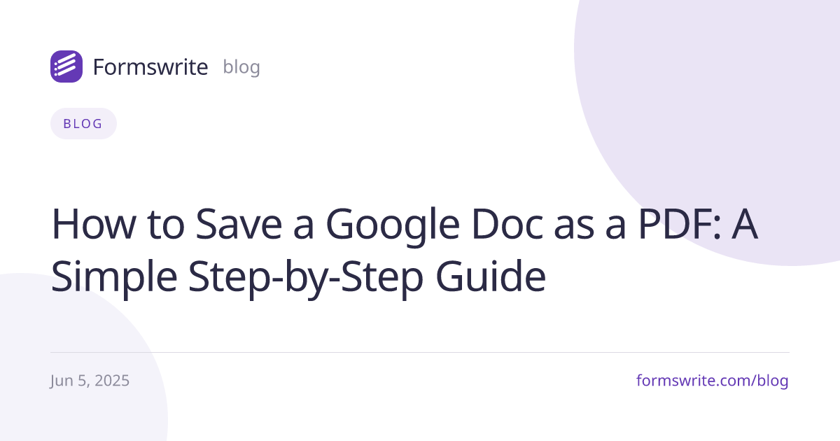 How to Save a Google Doc as a PDF: A Simple Step-by-Step Guide