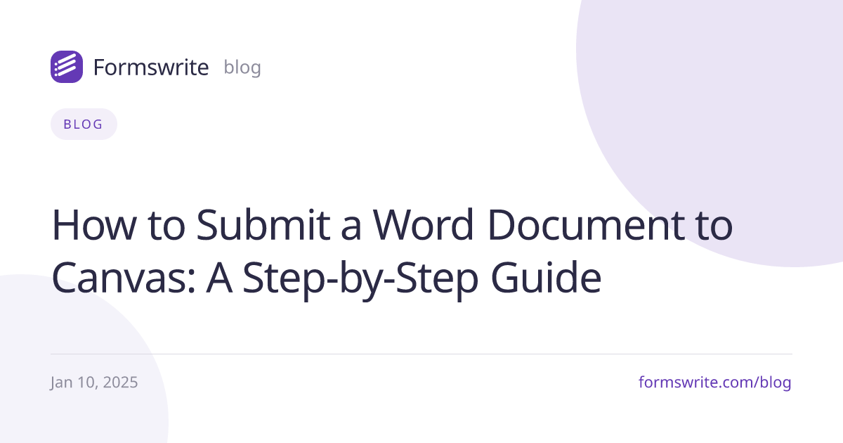 How to Submit a Word Document to Canvas: A Step-by-Step Guide