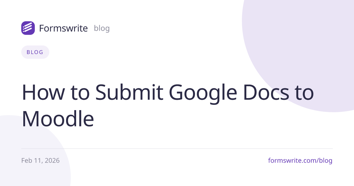How to Submit Google Docs to Moodle