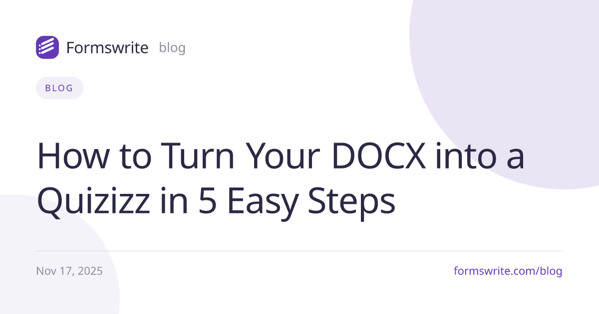 How to Turn Your DOCX into a Quizizz in 5 Easy Steps