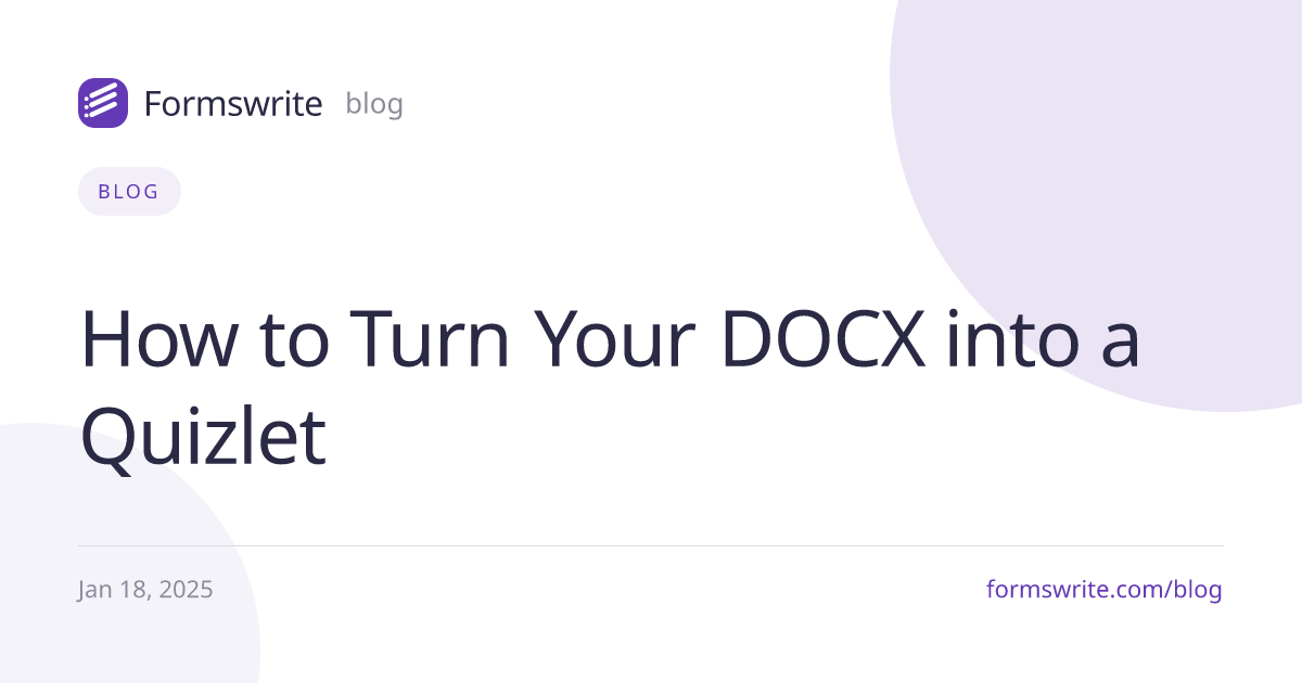 How to Turn Your DOCX into a Quizlet
