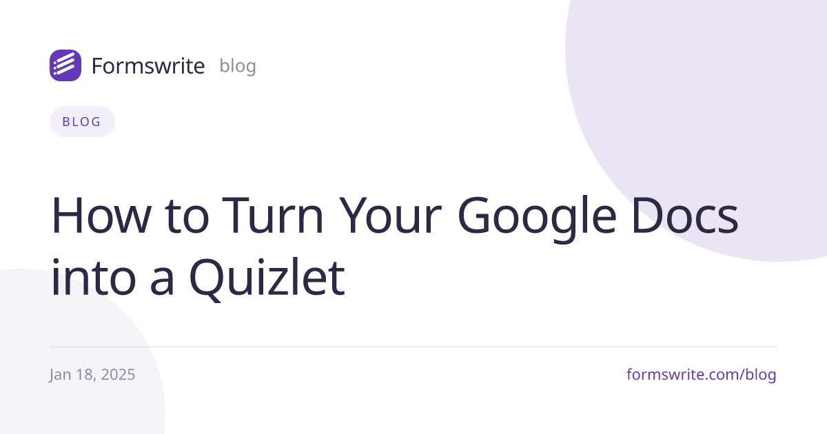How to Turn Your Google Docs into a Quizlet