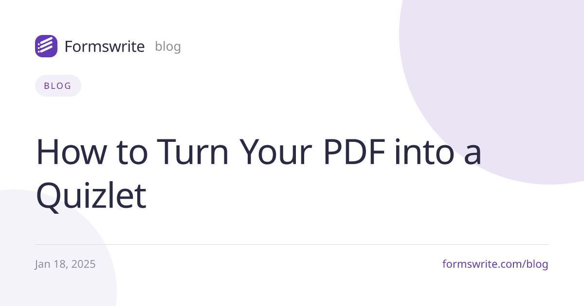 How to Turn Your PDF into a Quizlet