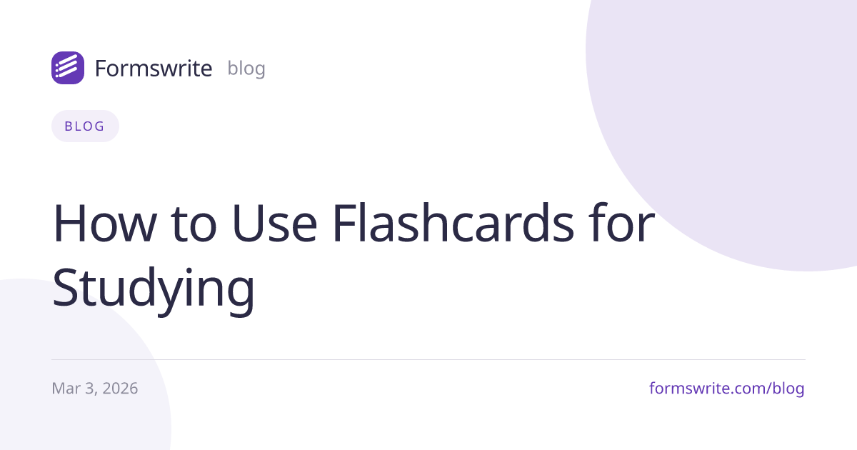How to Use Flashcards for Studying