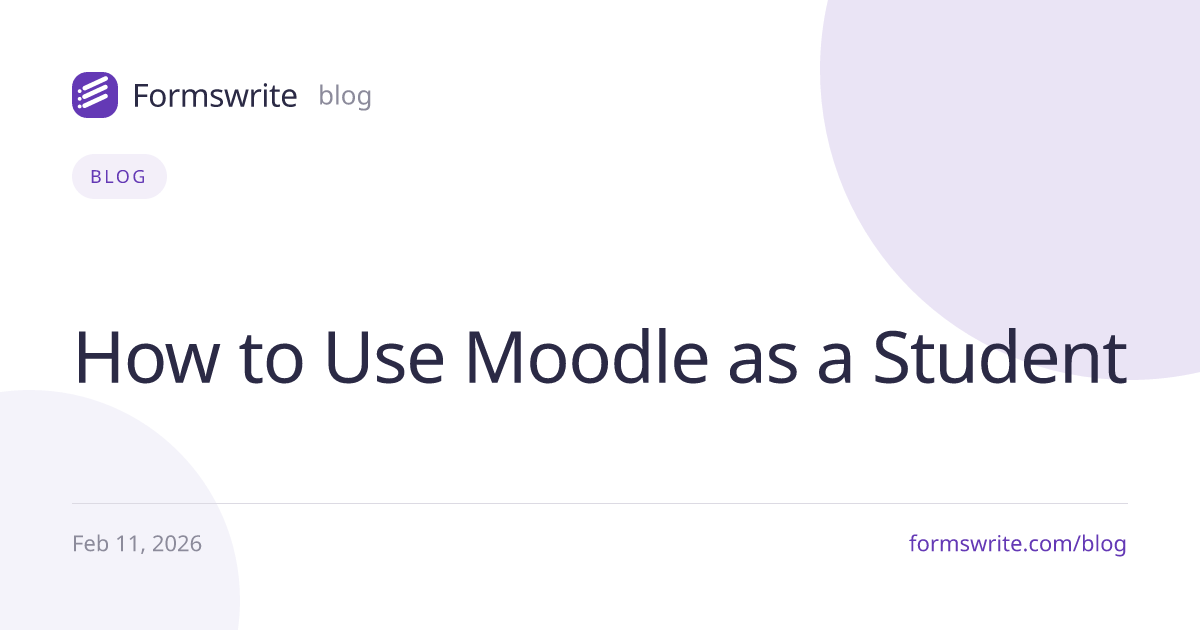 How to Use Moodle as a Student