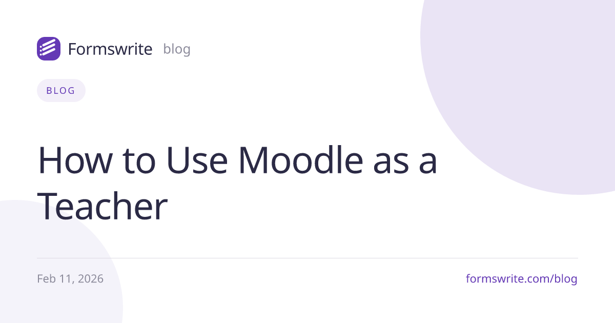 How to Use Moodle as a Teacher