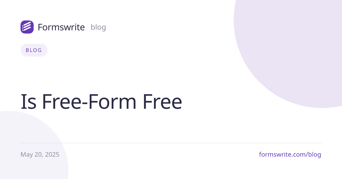 Is Free-Form Free