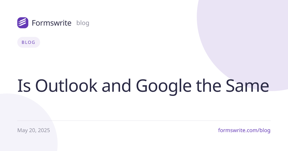 Is Outlook and Google the Same
