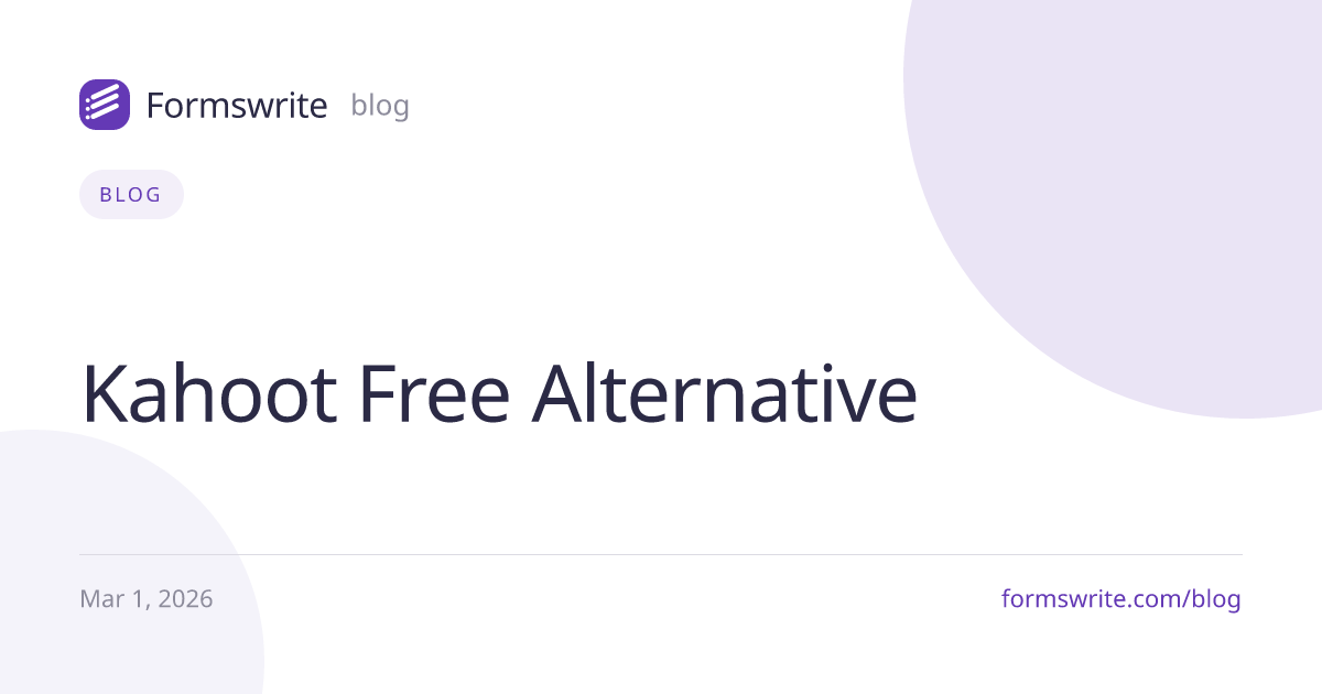 Kahoot Free Alternative