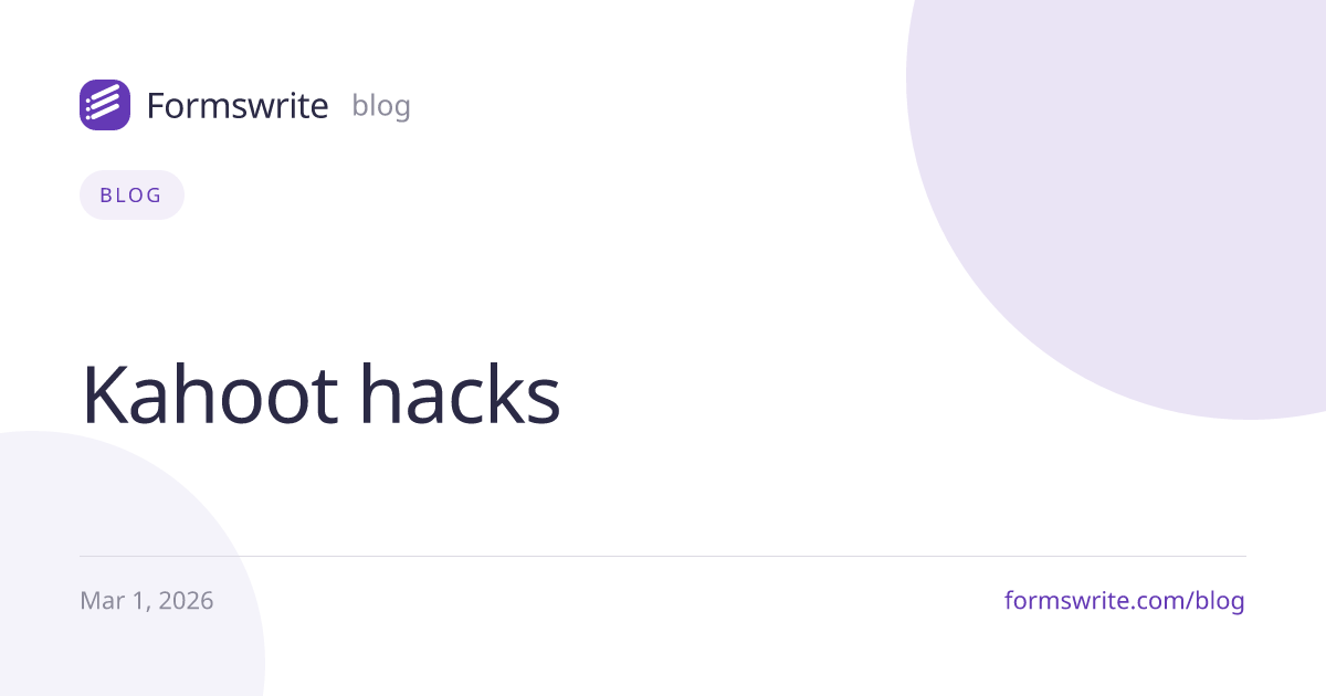 Kahoot hacks