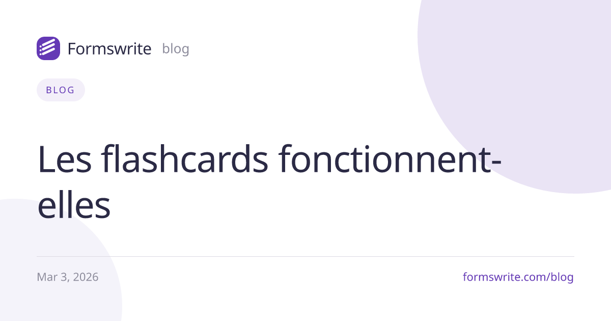 Les flashcards fonctionnent-elles 
