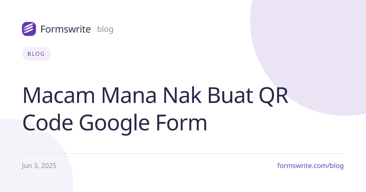 Macam Mana Nak Buat QR Code Google Form