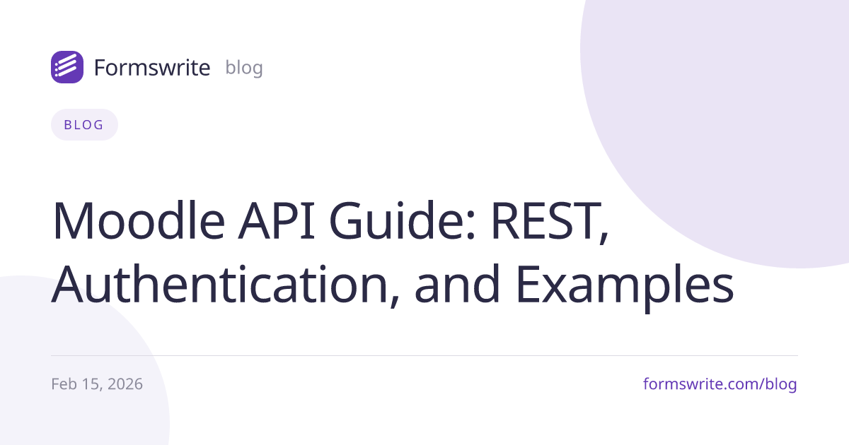 Moodle API Guide: REST, Authentication, and Examples