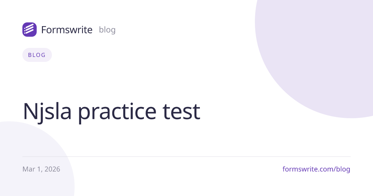Njsla practice test