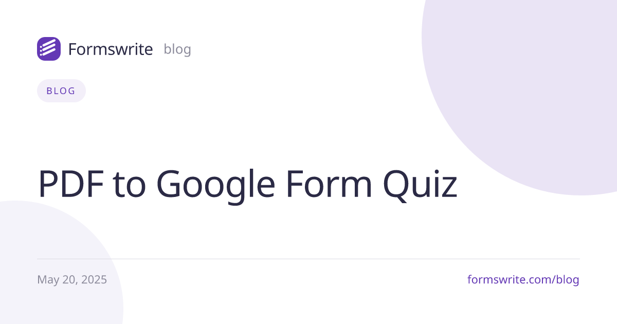 PDF to Google Form Quiz
