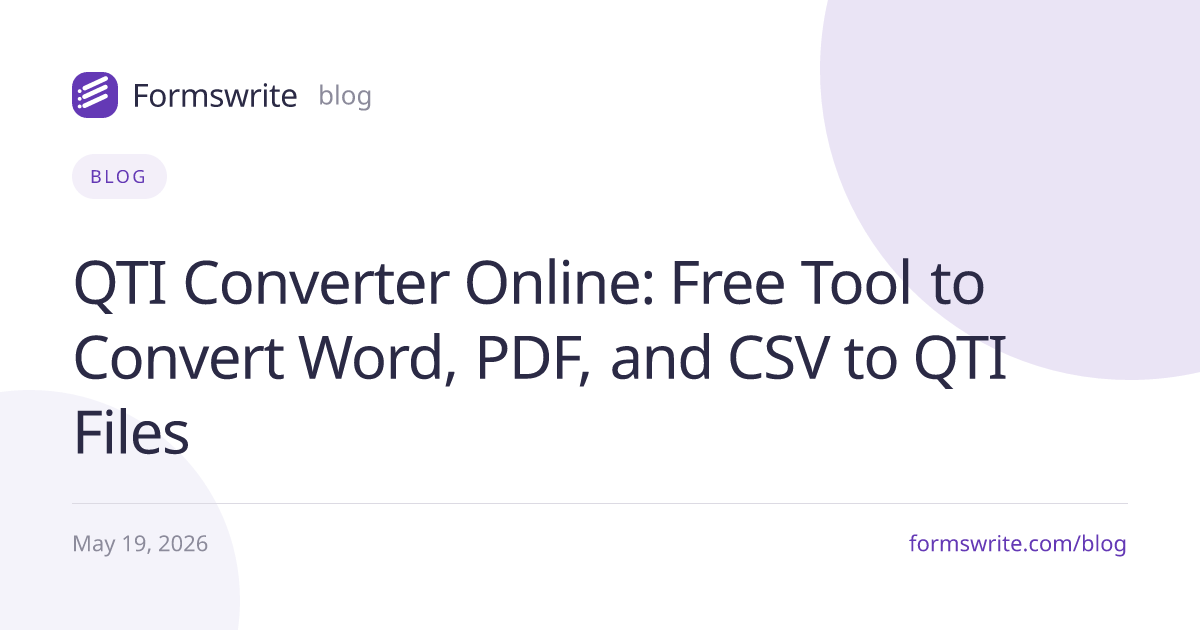 QTI Converter Online: Free Tool to Convert Word, PDF, and CSV to QTI Files