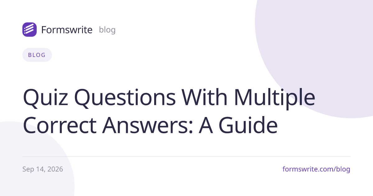 Quiz Questions With Multiple Correct Answers: A Guide