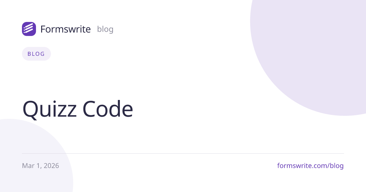 Quizz Code