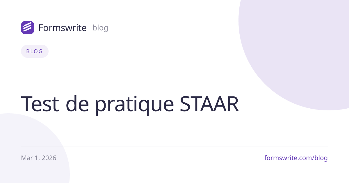 Test de pratique STAAR