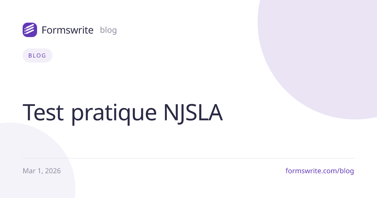 Test pratique NJSLA