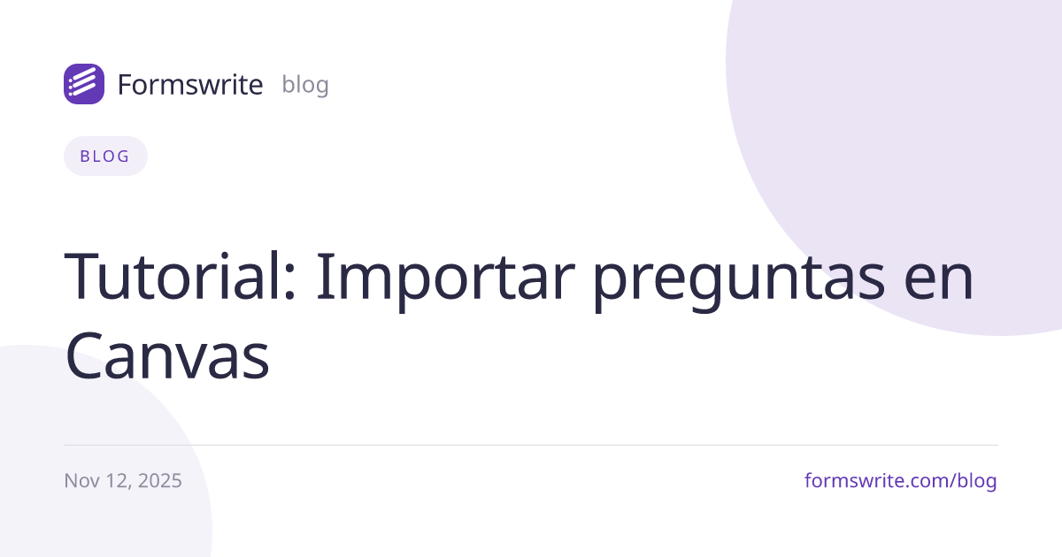 Tutorial: Importar preguntas en Canvas