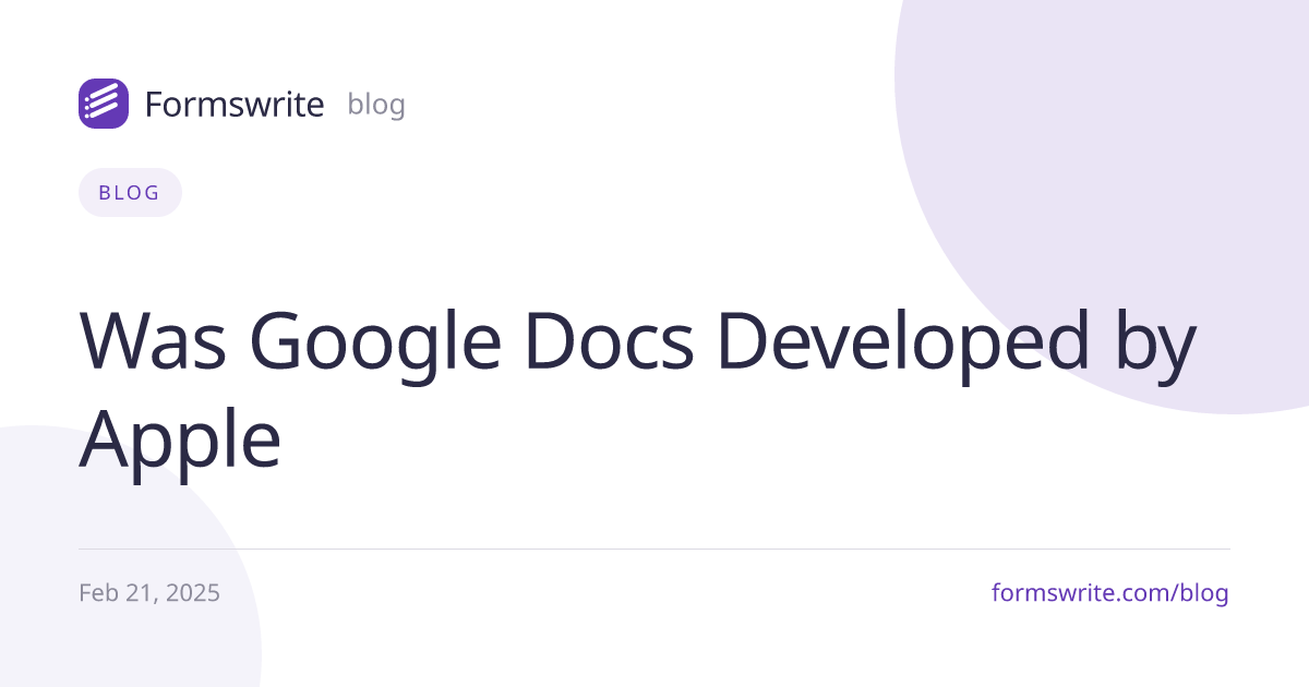 Was Google Docs Developed by Apple