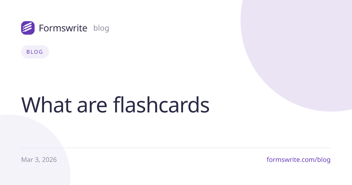 What are flashcards