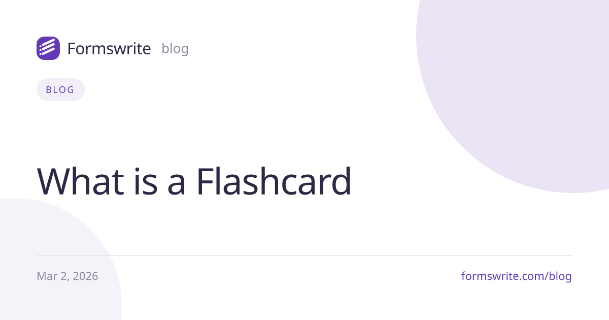 What is a Flashcard