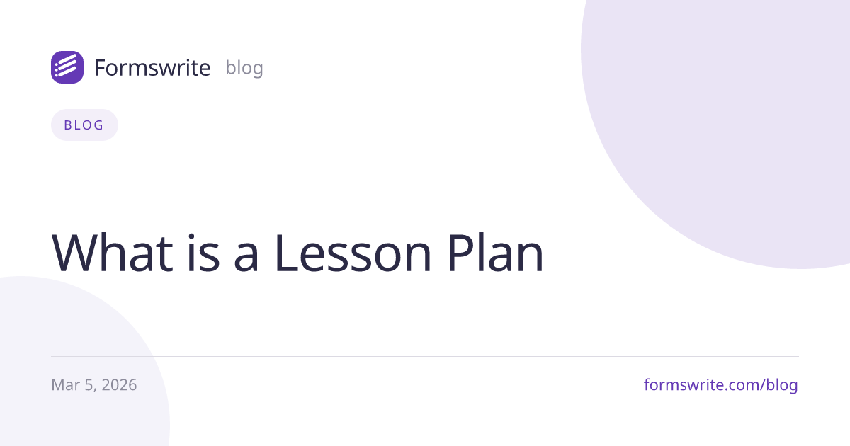 What is a Lesson Plan