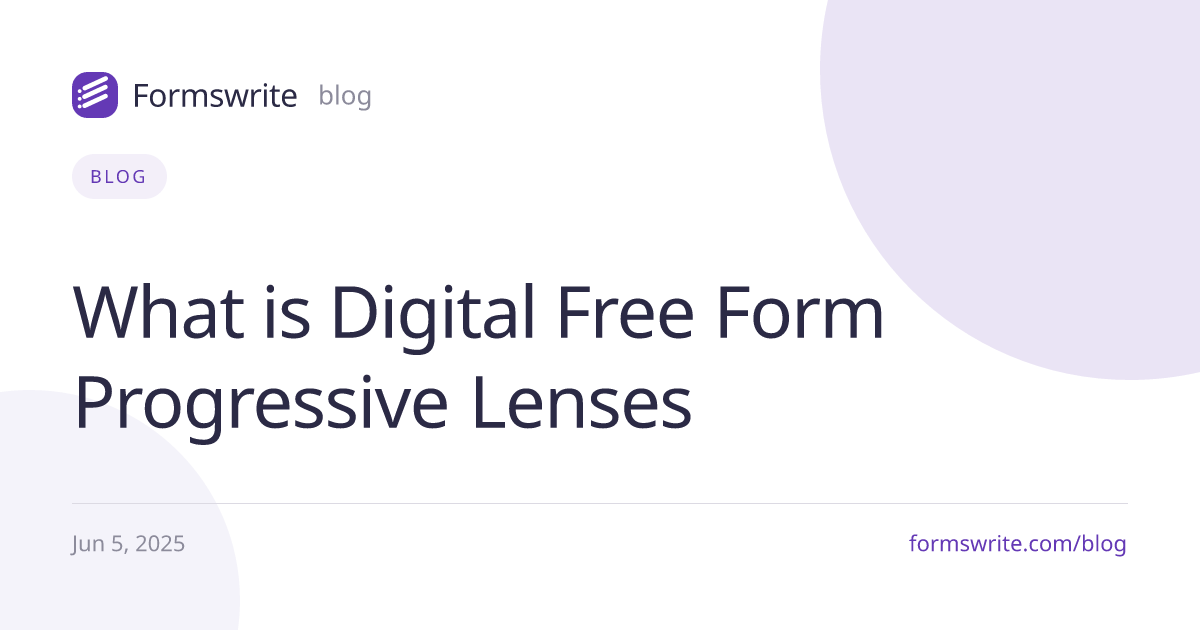 What is Digital Free Form Progressive Lenses