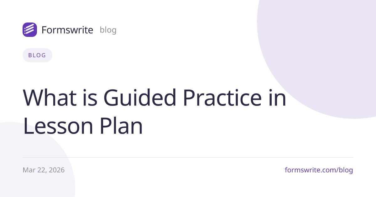 What is Guided Practice in Lesson Plan