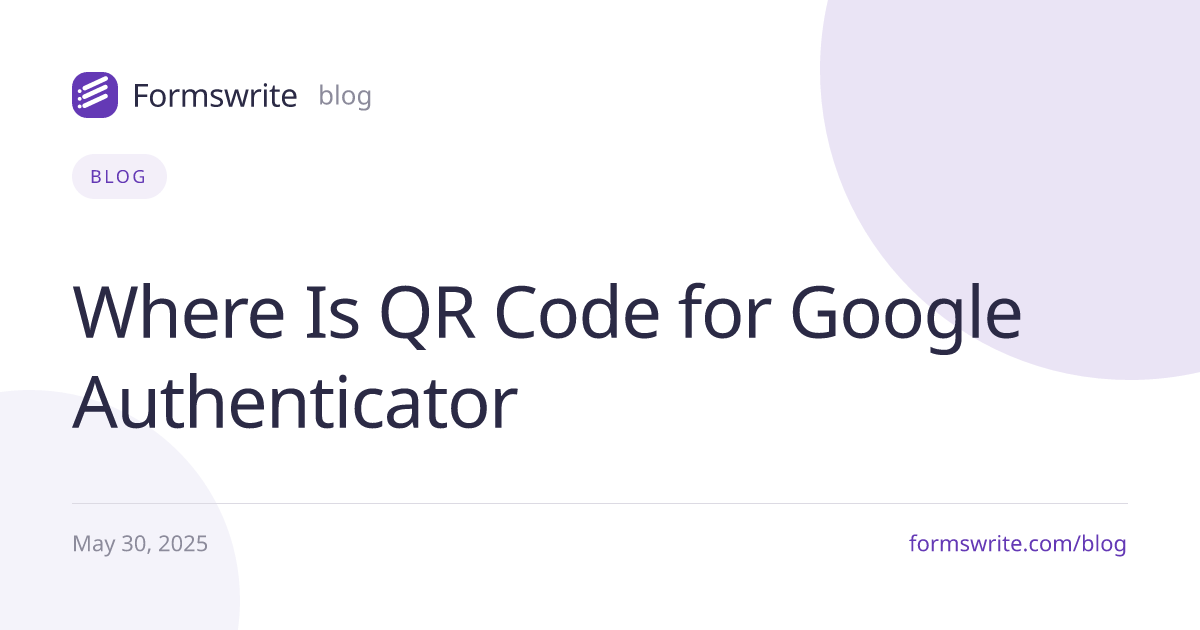 Where Is QR Code for Google Authenticator