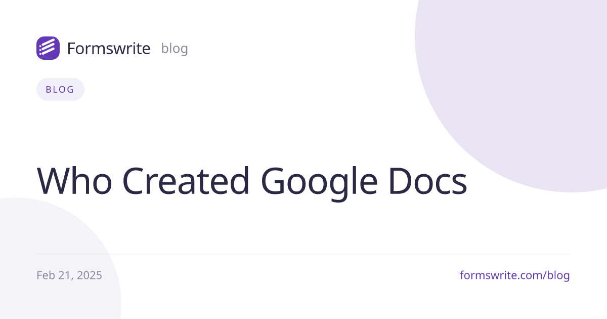 Who Created Google Docs