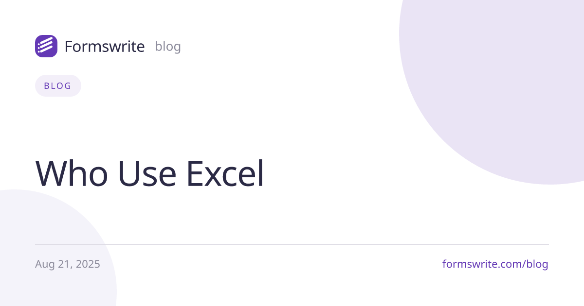 Who Use Excel