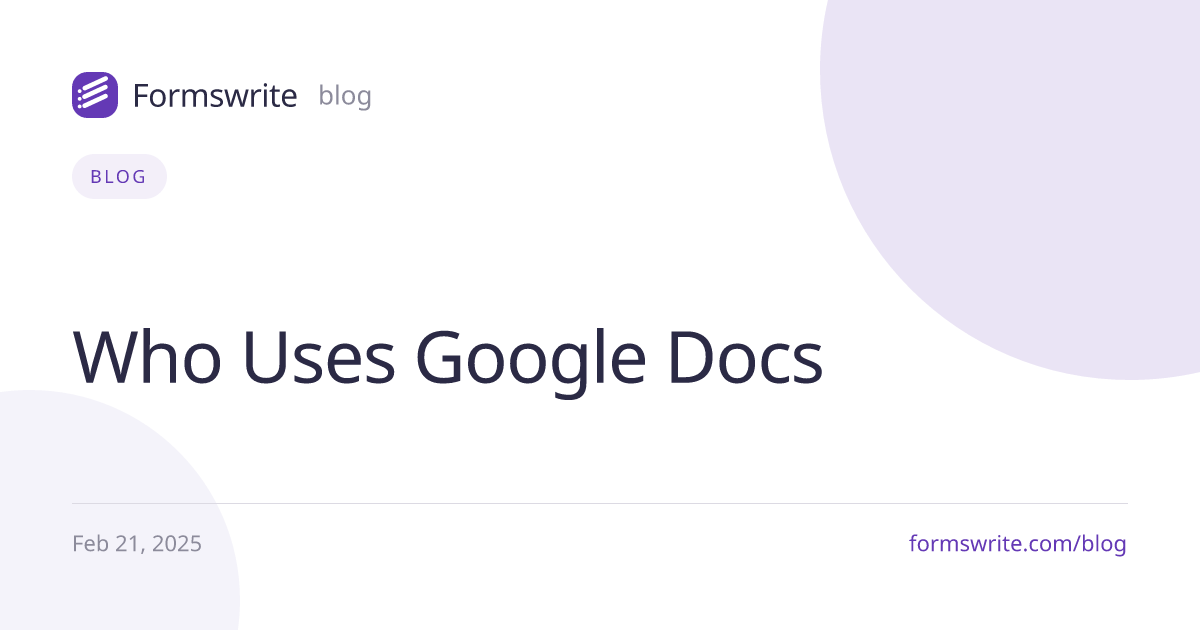 Who Uses Google Docs