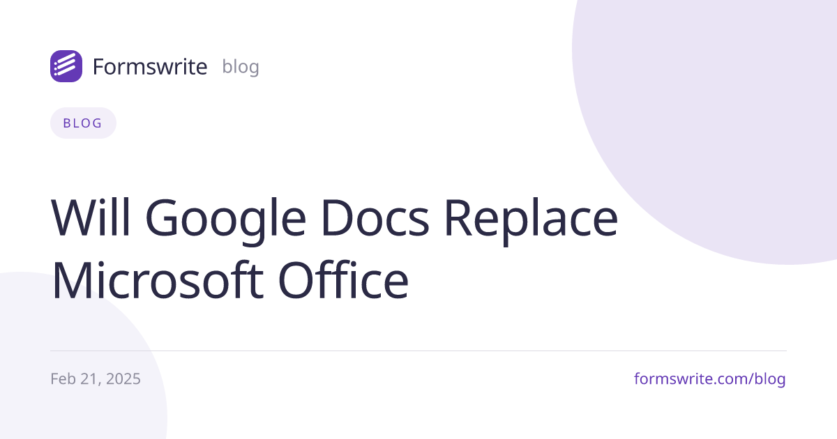 Will Google Docs Replace Microsoft Office
